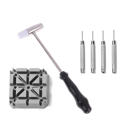Watch Repair Band Link Remover Tool Kit - Hammer Punch Pins Watch Strap Holder - view 3