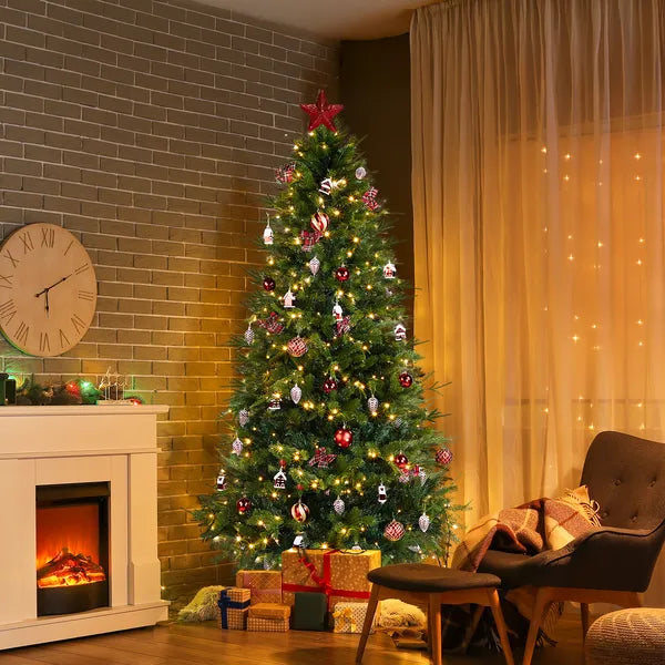7.5 FT Artificial Christmas Tree With DIY 400 Warm White LED Lights - view 4