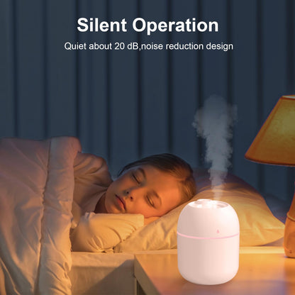 Portable Mini Humidifier, 220ml,Small Cool Mist Humidifier, USB Personal Desktop Humidifier For Bedroom Travel Office - view 2