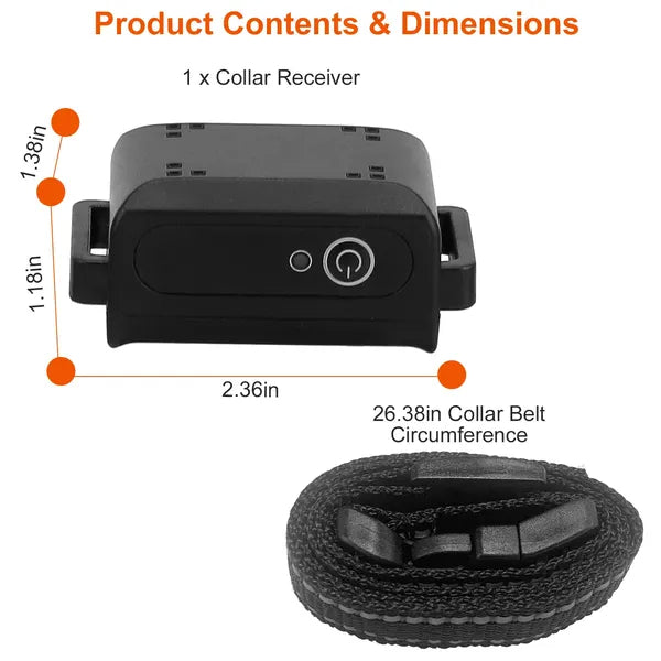 Dog Training Collar Receiver IP67 Waterproof Dog Bark Shock Vibration Beep Receiver Up To 3280ft - view 5