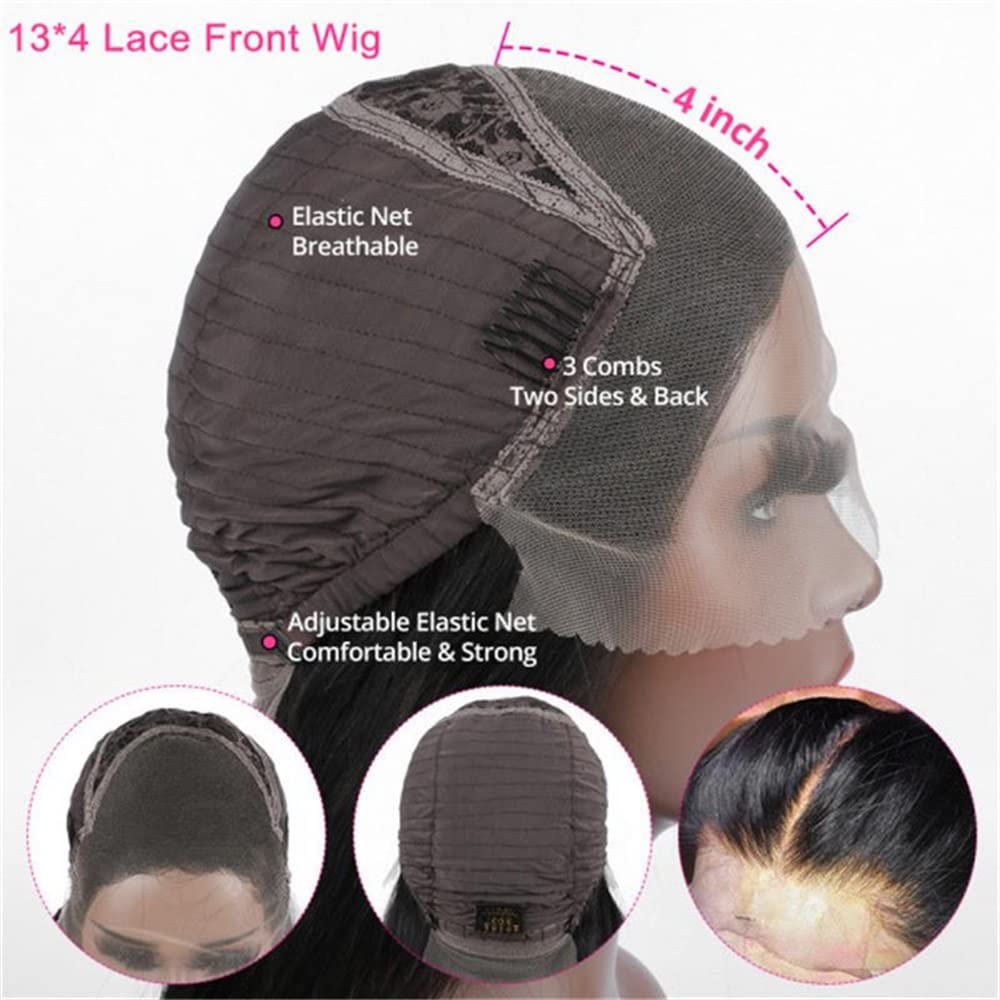 Chocolate Brown 13x4 Lace Front Wig Human Hair Color 4 Body Wave Density - view 6