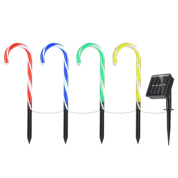 Solar Christmas Candy Cane Light IP55 Waterproof Stake Light - view 4