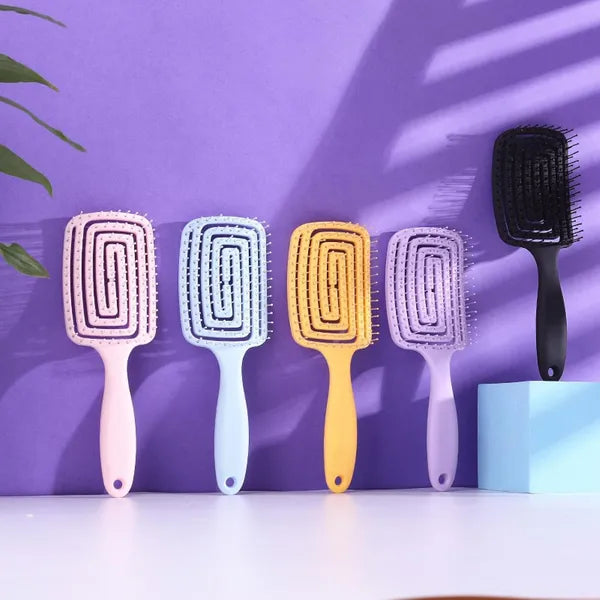 Purple 1 PCS Curl Hair Brush, Curly Defining Brush, Vented Hair Brush For Shaping - view 4