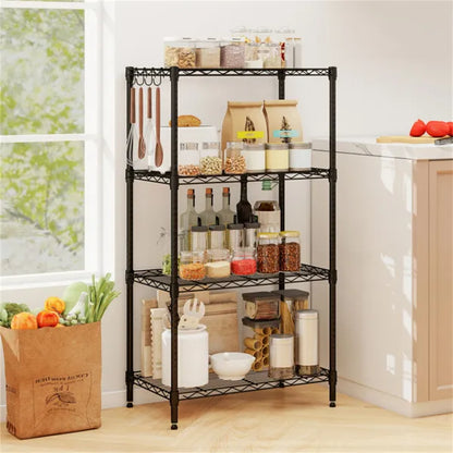 4-Tier Heavy-Duty Metal Wire Shelving, 600 Lbs Total Load Capacity With Anti-Toppling Kits For Garage & Kitchen - view 4