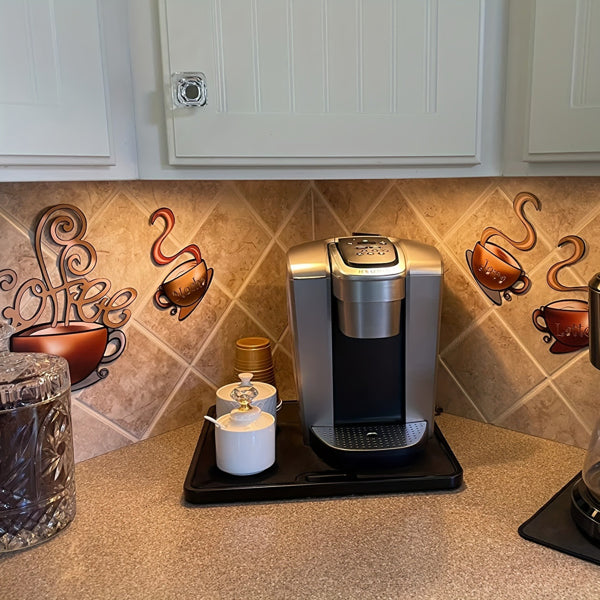 Metal Coffee Cup Wall Decor Retro Kitchen Coffee Bar Decorations - view 4