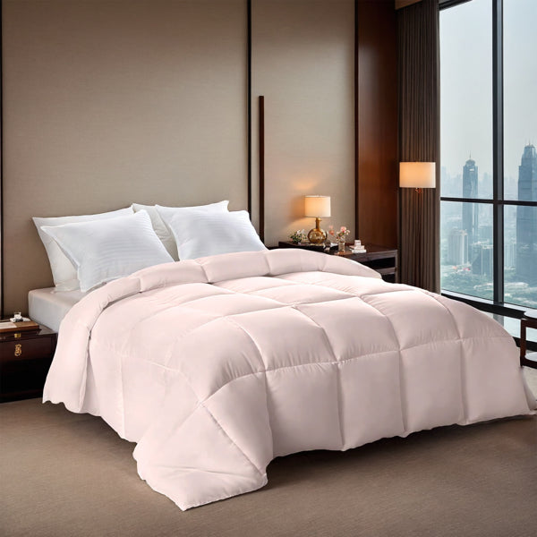 Pink Oversized Plump Thick Duvet - Enhanced Warmth With Skin-friendly Comfort. Perfect For Cozy Bedrooms And Luxury