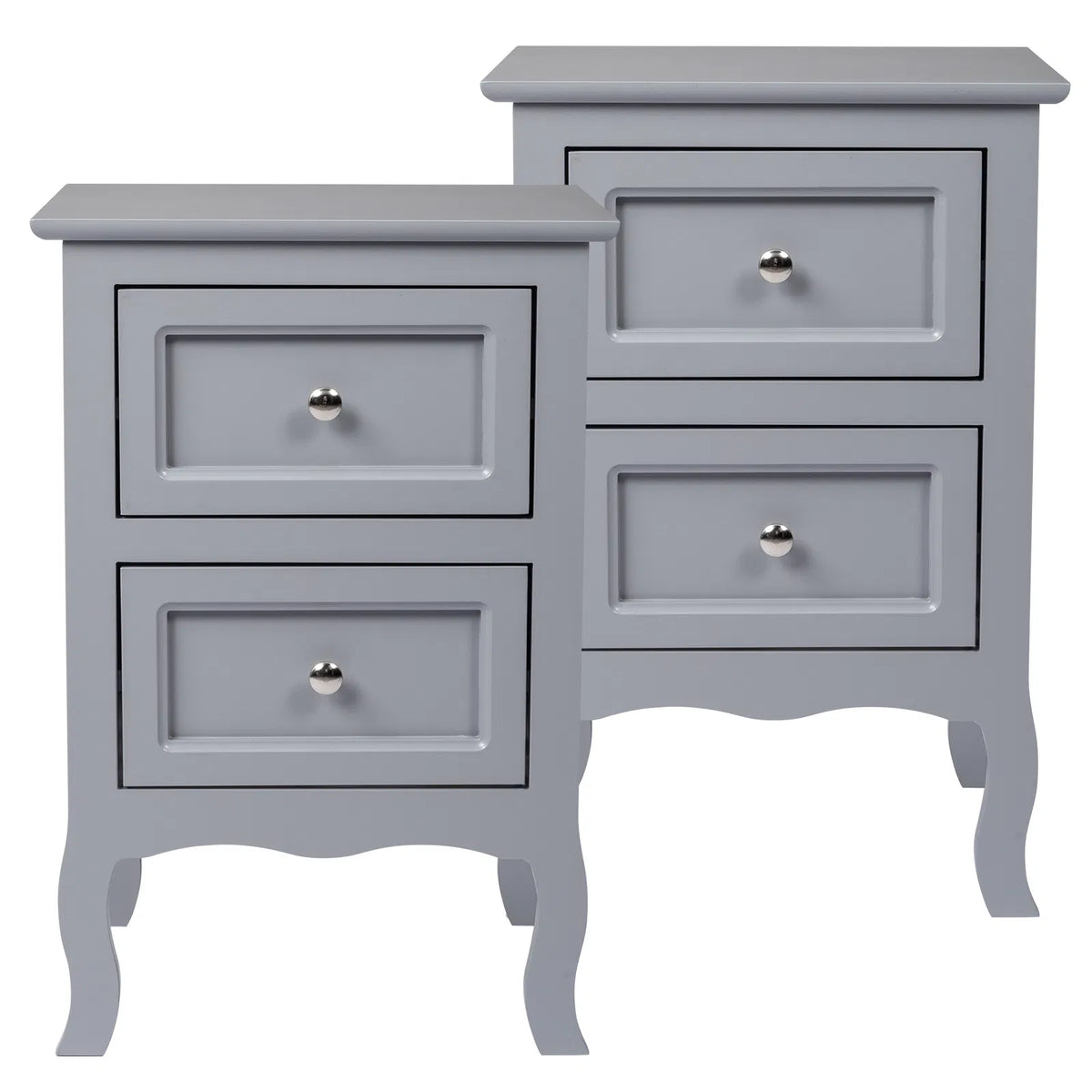 2pcs Country Style Two-Tier Night Tables Large Size Grace - view 2