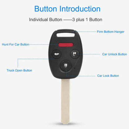 Fit For Honda Accord 2003-2007 Remote Keyless Entry Shell Button Car Key Fob Uncut Key Cover Case OUCG8D-380H-A FCCID - view 5