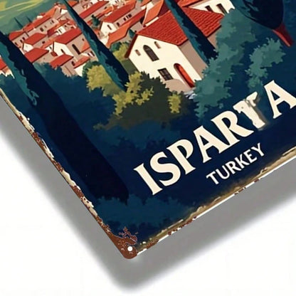 Vintage Turkish Isparta Landscape Metal Sign 8x12 Inch, 2D Flat Wall Art Plaque - view 5