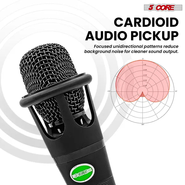 5 CORE XLR Dynamic Metal Mic Audio, Ideal For Singing, Captures Source Sound, Sturdy & Durable, Includes XLR Cable - view 5