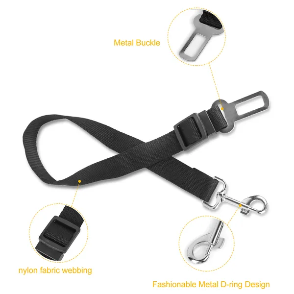 2Pcs Pet Dog Seat Belt Leash Adjustable Pet Dog Cat Safety Leads Harness - view 2