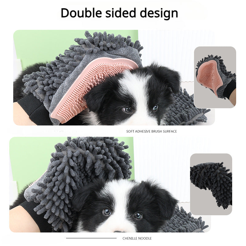 Pet Bathing Brush 2-in-1 Grooming Glove Elegant Dog Grooming Tool For Brushing, Massaging - view 3