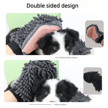 Pet Bathing Brush 2-in-1 Grooming Glove Elegant Dog Grooming Tool For Brushing, Massaging - view 3