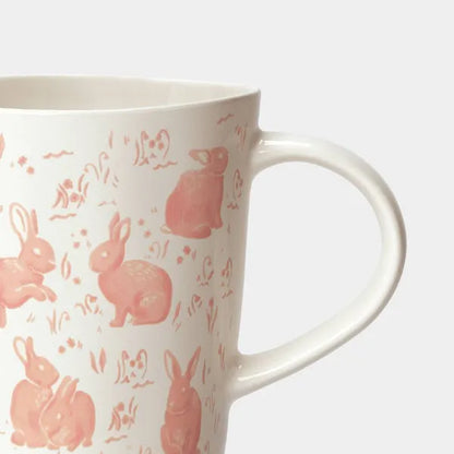 13.53 Fl Oz Stoneware Easter Aralia Mug Hand Painted Pink - view 3