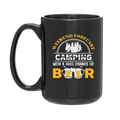 Weekend Forecast, Camping with 100% Beer 15oz Coffee Mug