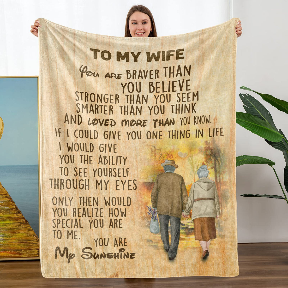 Printed Blanket, Winter Thickened Throw - view 2