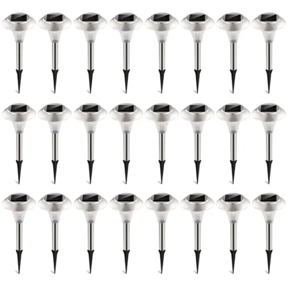 24Packs Solar Garden Lights Outdoor IP44 Waterproof Solar Pathway Lights Color Changing Landscape Lamps