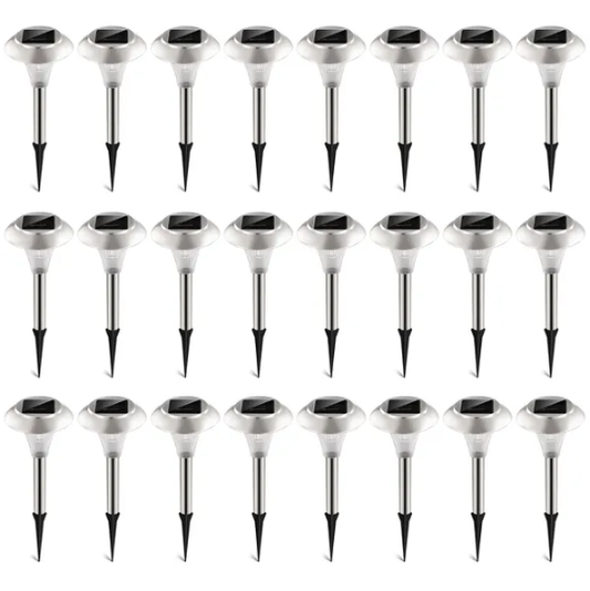 24Packs Solar Garden Lights Outdoor IP44 Waterproof Solar Pathway Lights Color Changing Landscape Lamps