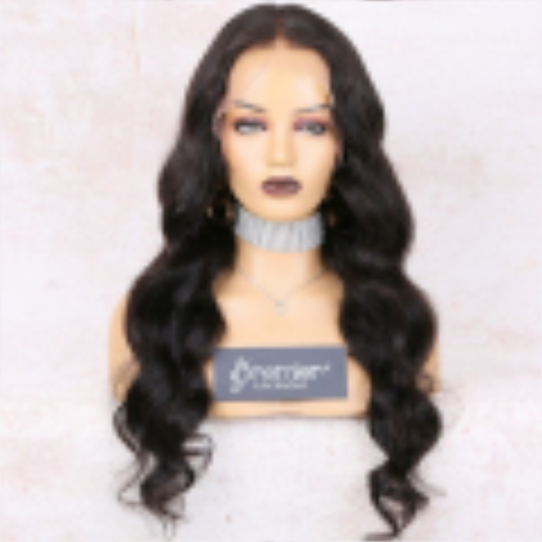 13x5 Lace Front Body Wave Middle Part Human Hair Wig Natural Color Density - view 2