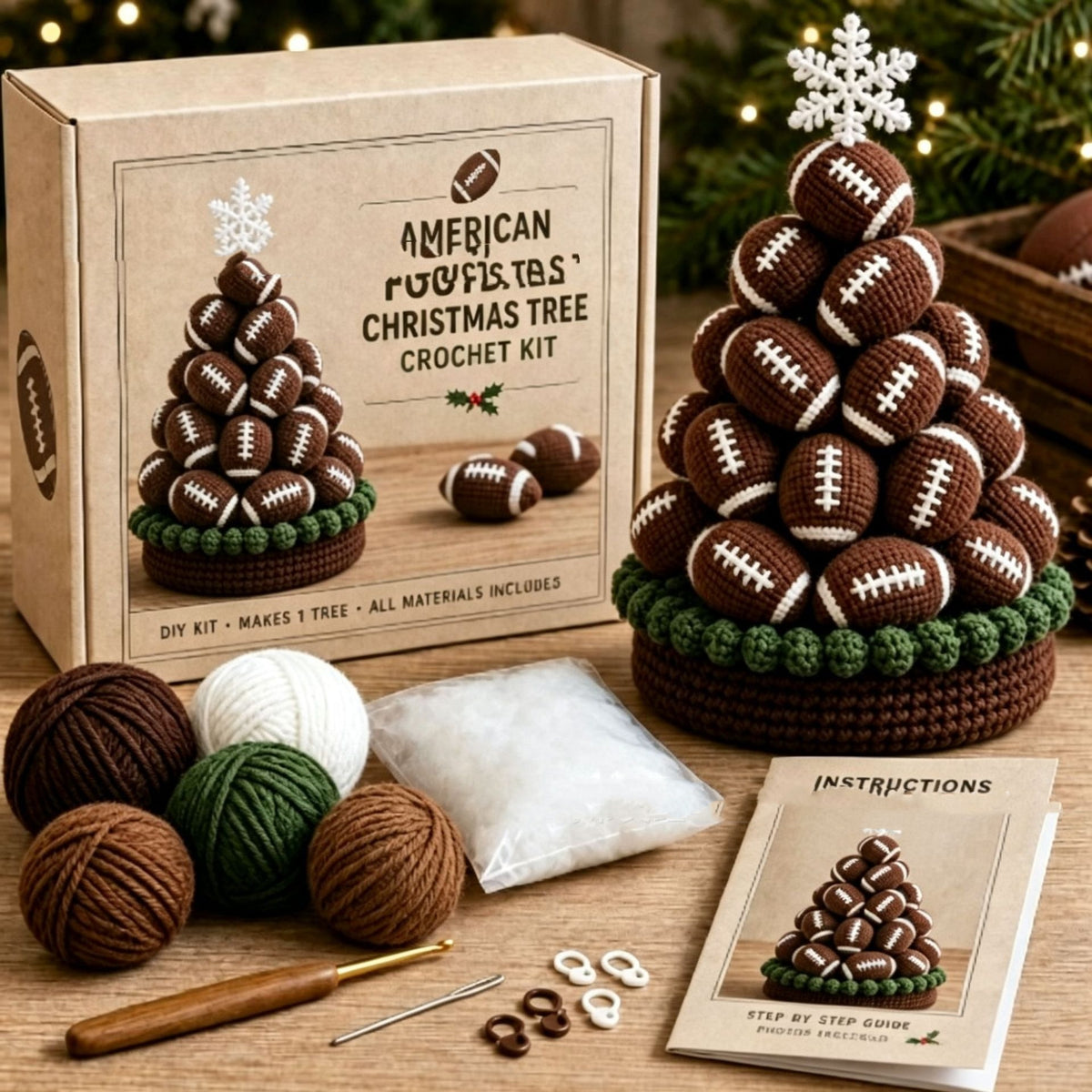 Sports Ball Christmas Tree Crochet Kit - view 5