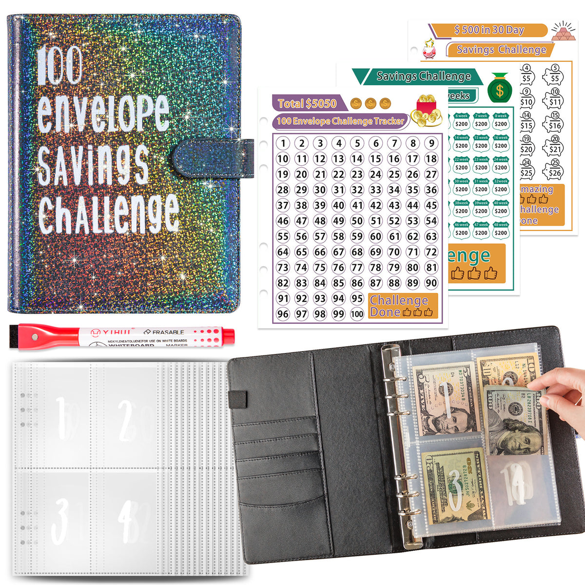 5A Money Saving Challenge Planner - view 7
