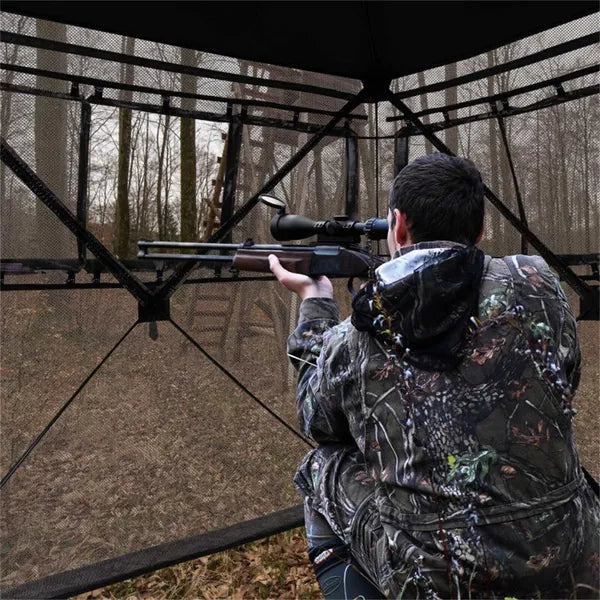 Stealth Hunting Tent With Pop-up Design, 150D Flame-Retardant Blackout Cloth (UV50+ & Waterproof), Fiber Glass Frame - view 2