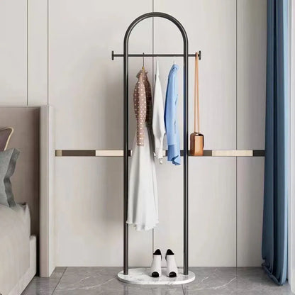 Clothing Rack, Golden Metal Freestanding Heavy Duty Clothes Rack with Marble Base