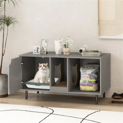 Gray Cat Litter Box Enclosure - view 4