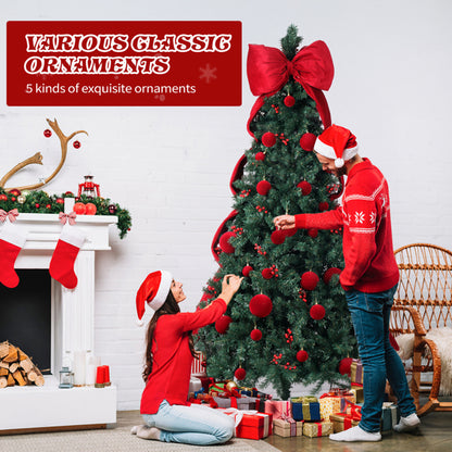7.5 FT Artificial Christmas Tree With DIY 300 Warm White LED Lights - view 5