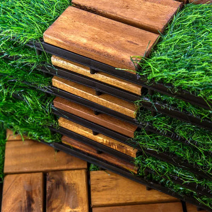 30PC 12inch*12inch High-quality Acacia Wood Modular Flooring, Model 057 - view 5