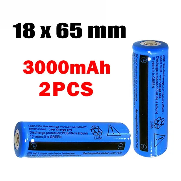 2PCS&4PCS&10PCS&50PCS&100PCS Rechargeable Battery 3000mAH 3.7V Li-ion BRC 11.1 Power Batteries For Flashlight Laser