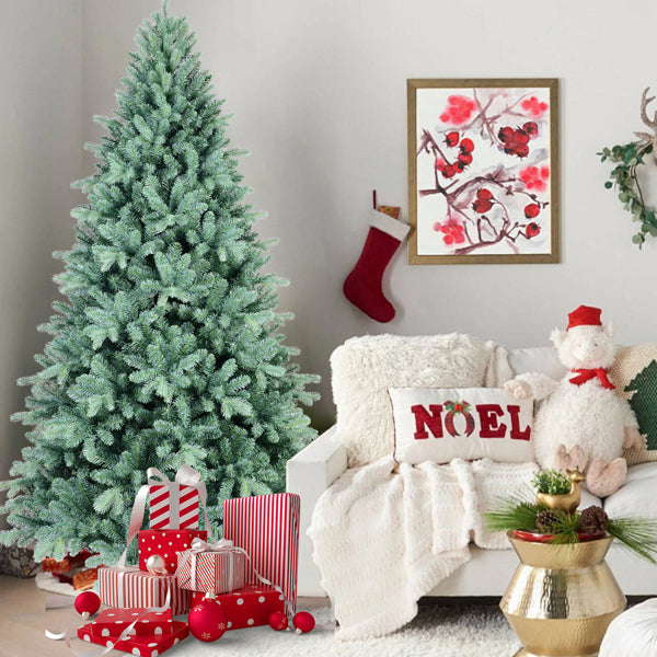 Artificial 6ft Blue Green Tint Christmas Tree With 1390 PE PVC Mixed Branch Tips, Memory Wire Iron Wire - view 8
