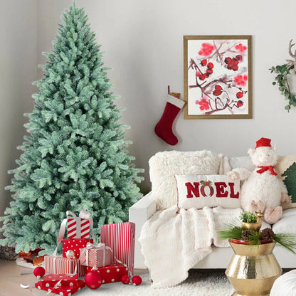 Artificial 6ft Blue Green Tint Christmas Tree With 1390 PE PVC Mixed Branch Tips, Memory Wire Iron Wire - view 8