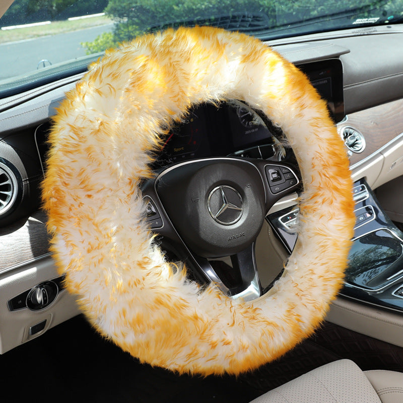 Car Steering Wheel Cover Wool Non-Slip Cover Steering Wheel Protector - view 3