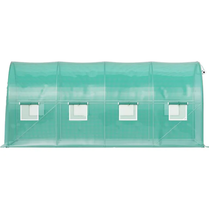 VEVOR Walk-in Tunnel Greenhouse, 14.8 X 6.6 X 6.6 Ft Portable Plant Hot House W Galvanized Steel Hoops, 1 Top Beam - view 3