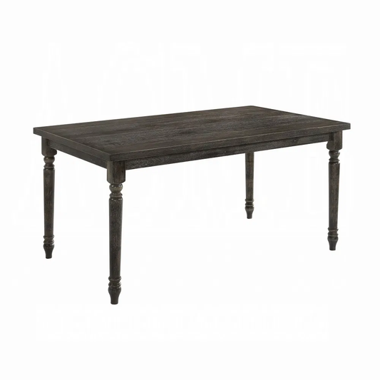 Weathered Grey Dining Table With Rectangular Top - view 2