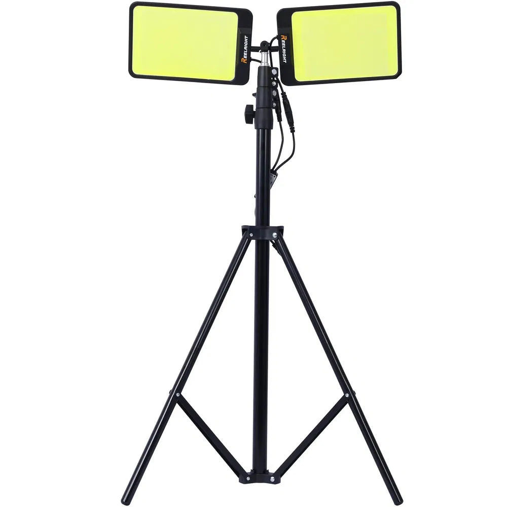 LED Work Light With Stand, 11200 Lumen Dual-Head Tripod Lights Construction - view 3