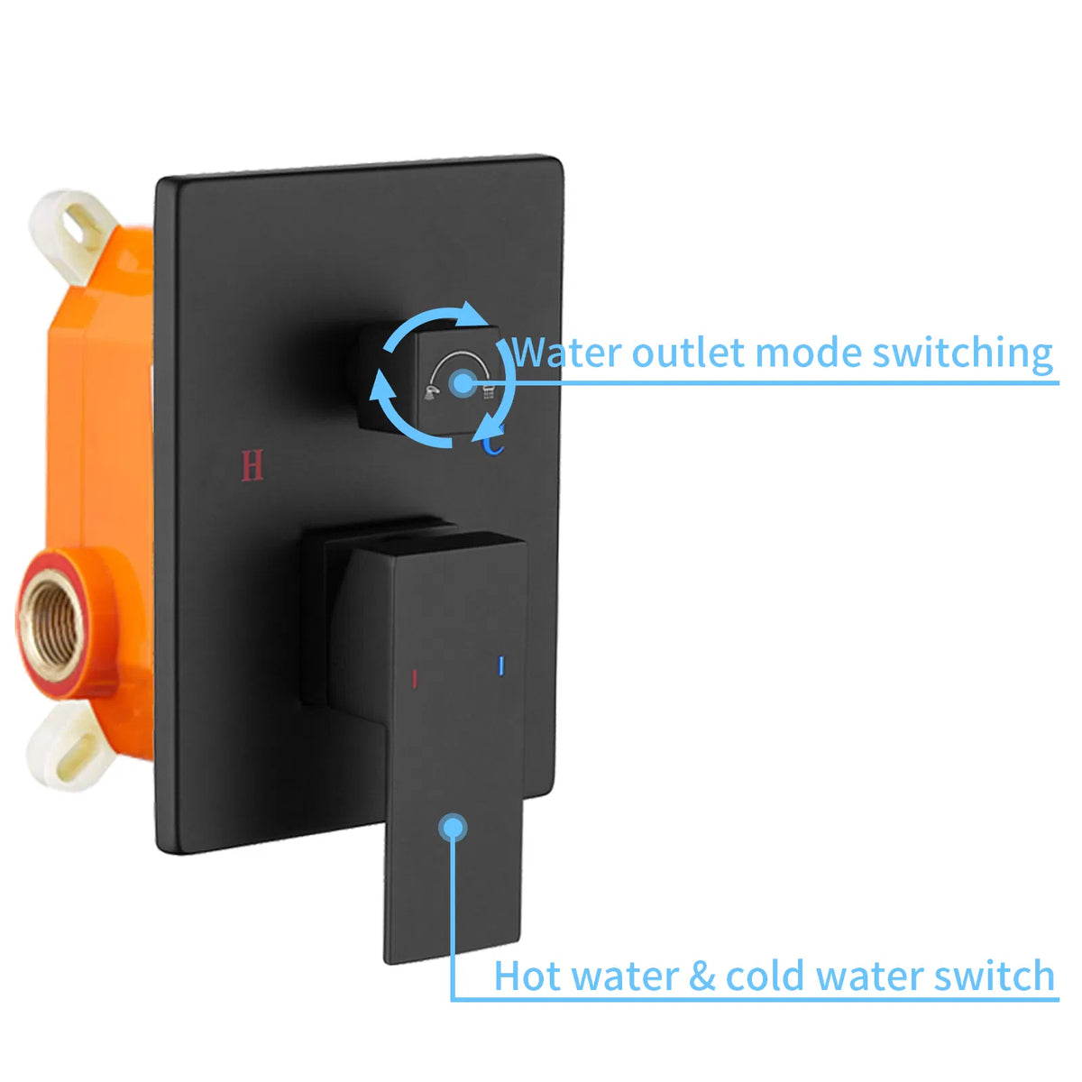 Shower System Shower Faucet Combo Set Wall Mounted with 12" Rainfall Shower Head and handheld shower faucet - view 3