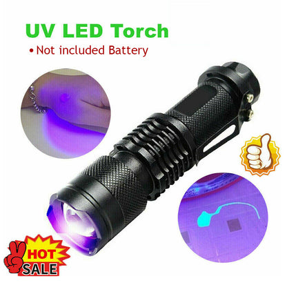 UV Ultra Violet Flashlight Handheld Blacklight Small Flashlight 395nm Mini Light Inspection Lamp Pen Torch Detector - view 5