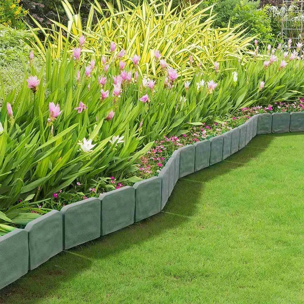20 Pieces Of Pebble Effect Plastic Garden Lawn Edge Decorative Strip - view 7