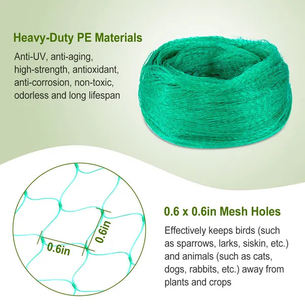 13 X 33ft Garden Netting Heavy Duty PE Anti Bird Netting Plants Fruits Tree Vegetables Protection Netting Net - view 4