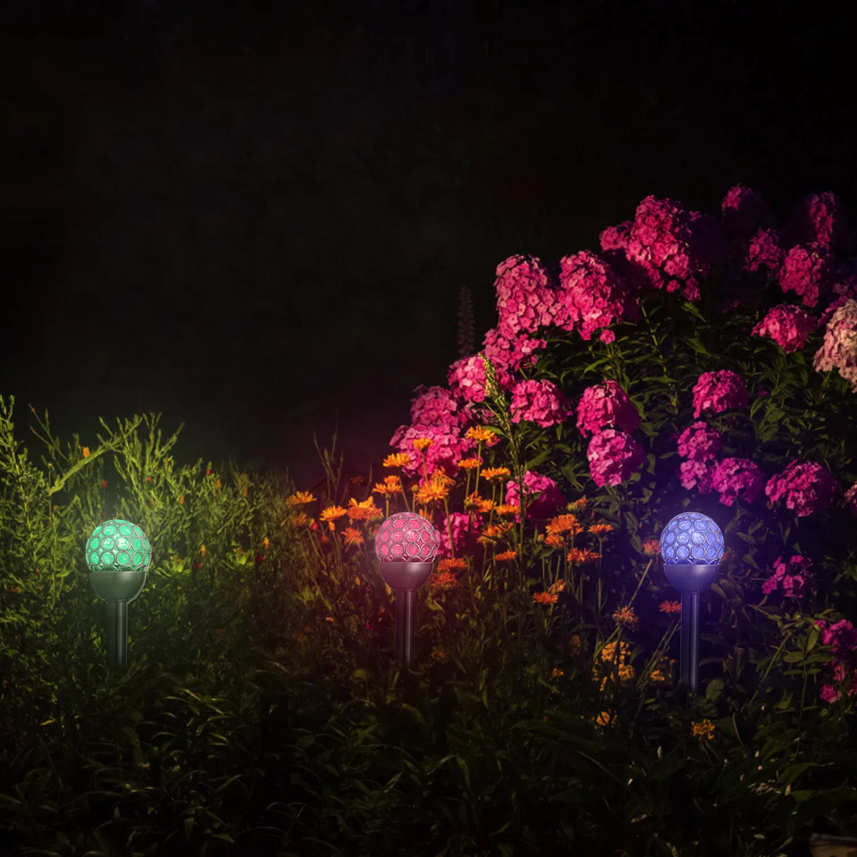 3 Pcs Outdoor Solar Lights IP44 Waterproof Ball RGB Light Garden Decor Lamp Landscape Christmas - view 4