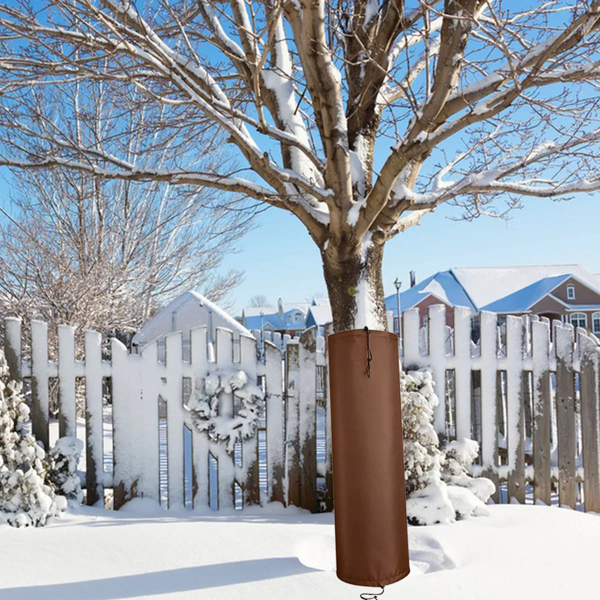 Palm Tree Root Protectors Winter Protection for Trees Root Self Adhesive Plant Trunk Insulation Cover with Drawstring - view 7