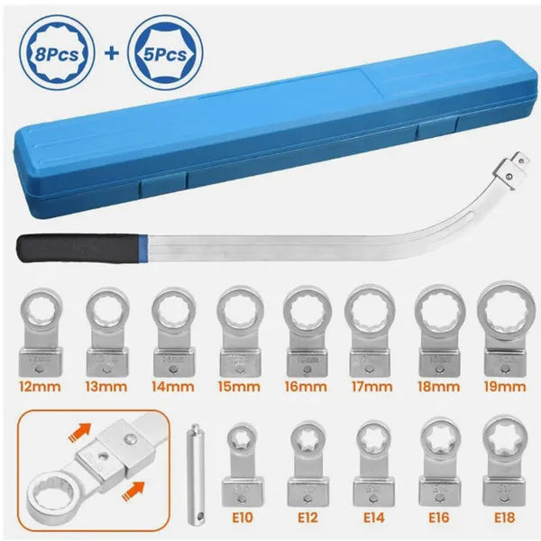 Professional Grade 15-Piece Timing Belt & V-Belt Adjuster Tool Kit | Heavy-Duty Chrome Vanadium Steel | For Tight - view 5