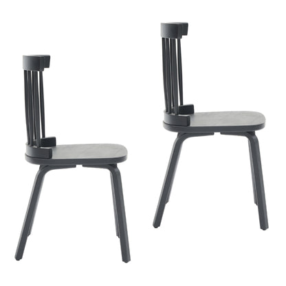 Windsor Dining Chairs Set Of 2,Wood Farmhouse Spindle Back, Widen Seat, Mid-Century Modern French Country Style - view 5