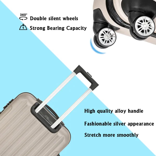 3-in-1 Multifunctional Large Capacity Traveling Storage Suitcase Luggage Set Champagne - view 3