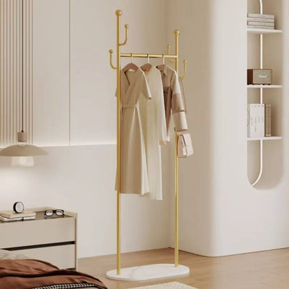 Clothing Rack, Golden Metal Freestanding Heavy Duty Clothes Rack with Marble Base - view 4