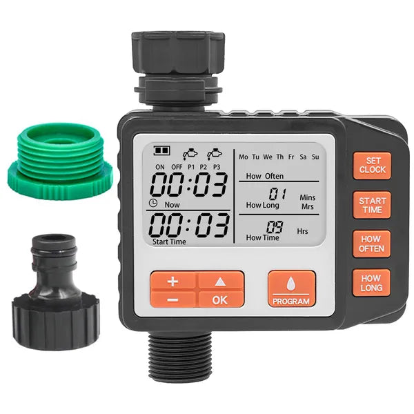 Sprinkler Timer With 3 Watering Programs Manual Mode Automatic Watering System Waterproof Irrigation Timer House Faucet