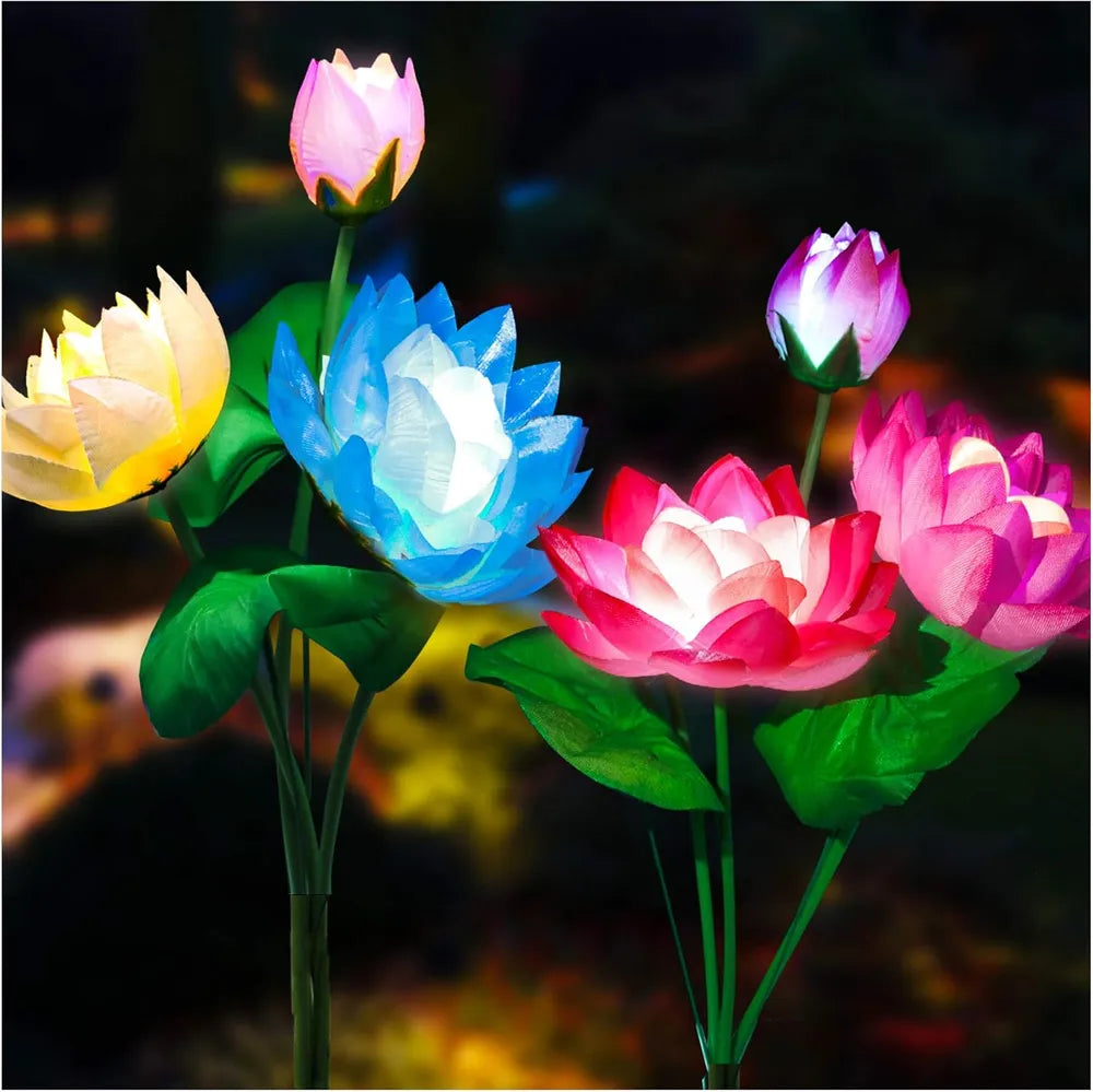 Solar Garden Lights, Lotus Flower Lights, Outdoor Light For Garden, Patio, Yard Decoration - view 4