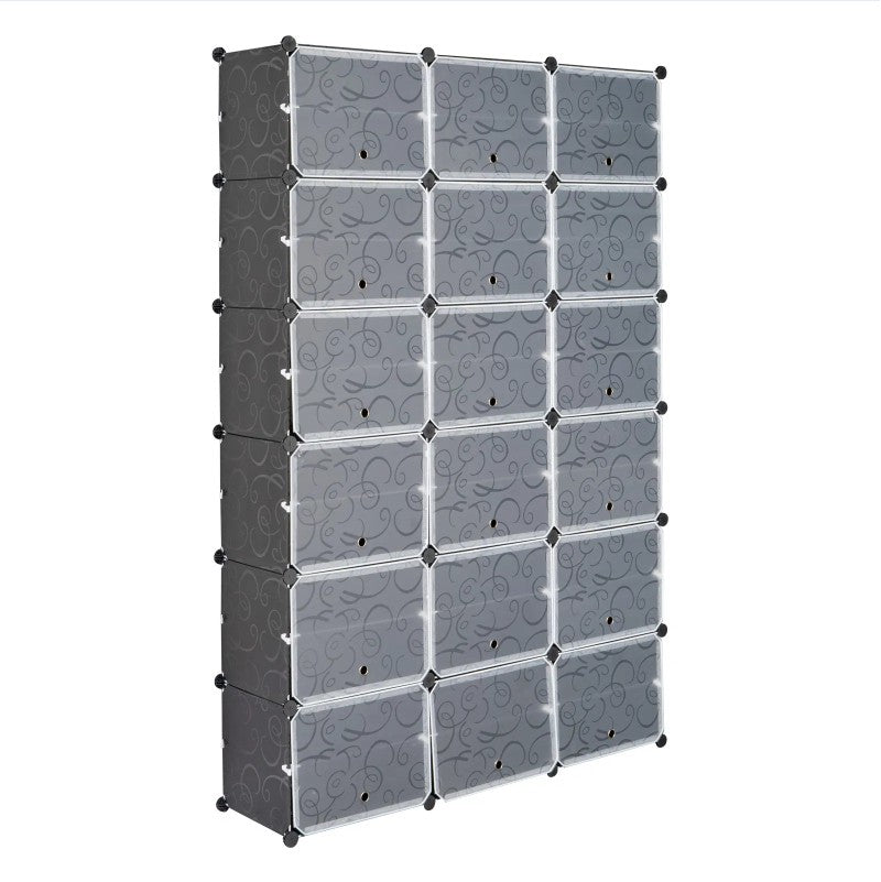 12 Layer Portable 72 Pairs Shoe Rack Storage Rack 36 Grid Tower Rack Storage Cabinet Bracket - view 2